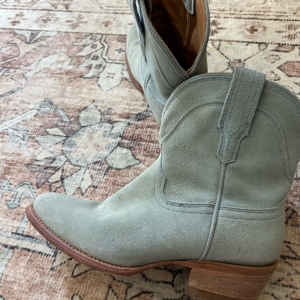 Tecovas Light Blue Suede Western Boots - Picture 6 of 6